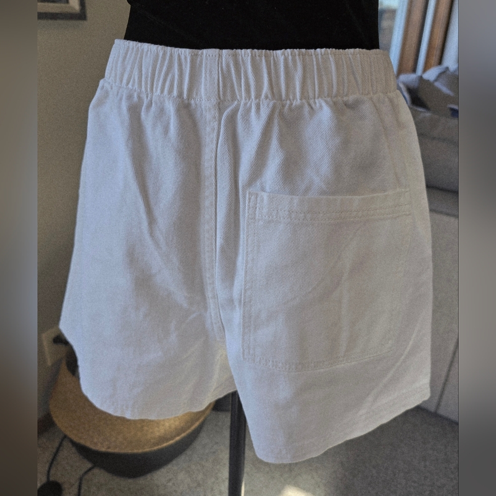 O'NEILL Sonnet - High Waisted Denim Shorts Cream/White Size Med - Picture 11 of 11